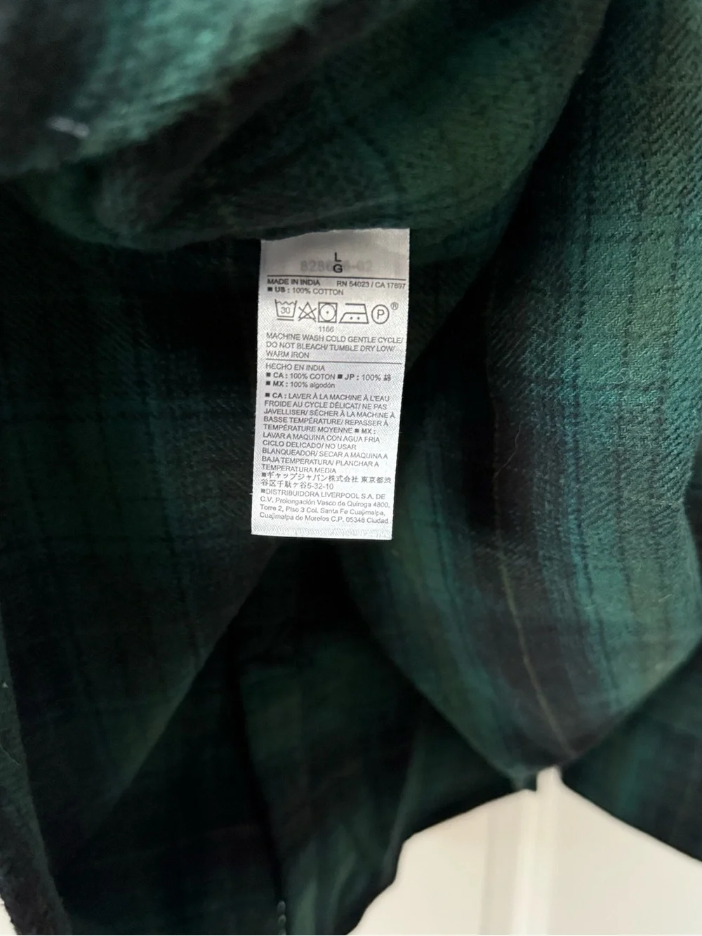 NWT Men’s Banana Republic Flannel Shacket Shirt Jacket Plaid Green Black Buttons